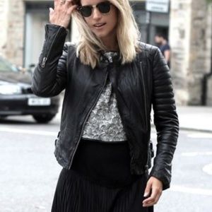 Muubaa London Abila leather moto. Black. NWOT